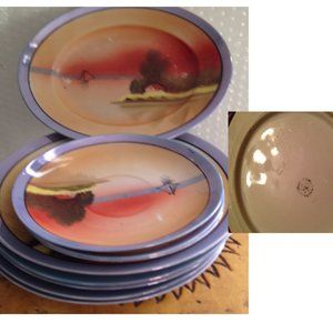 Vintage Handpainted Noritake T&T Porcelain Japanese Landscape